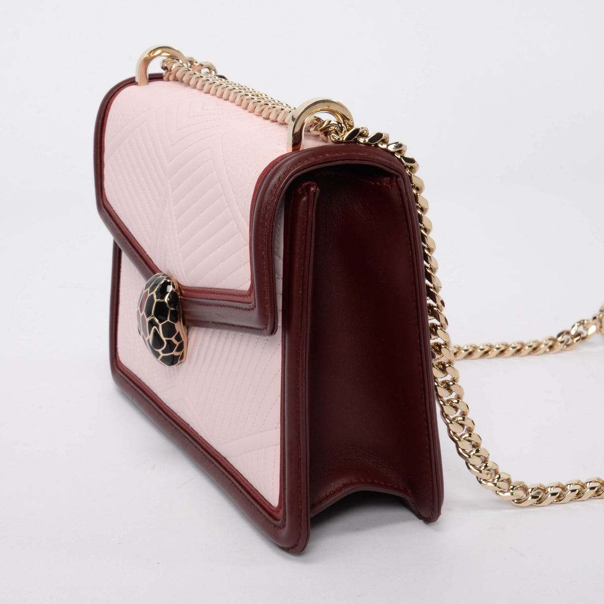 Bulgari Tri-Colour Nappa Diamond Blast Serpenti Forever Shoulder Bag