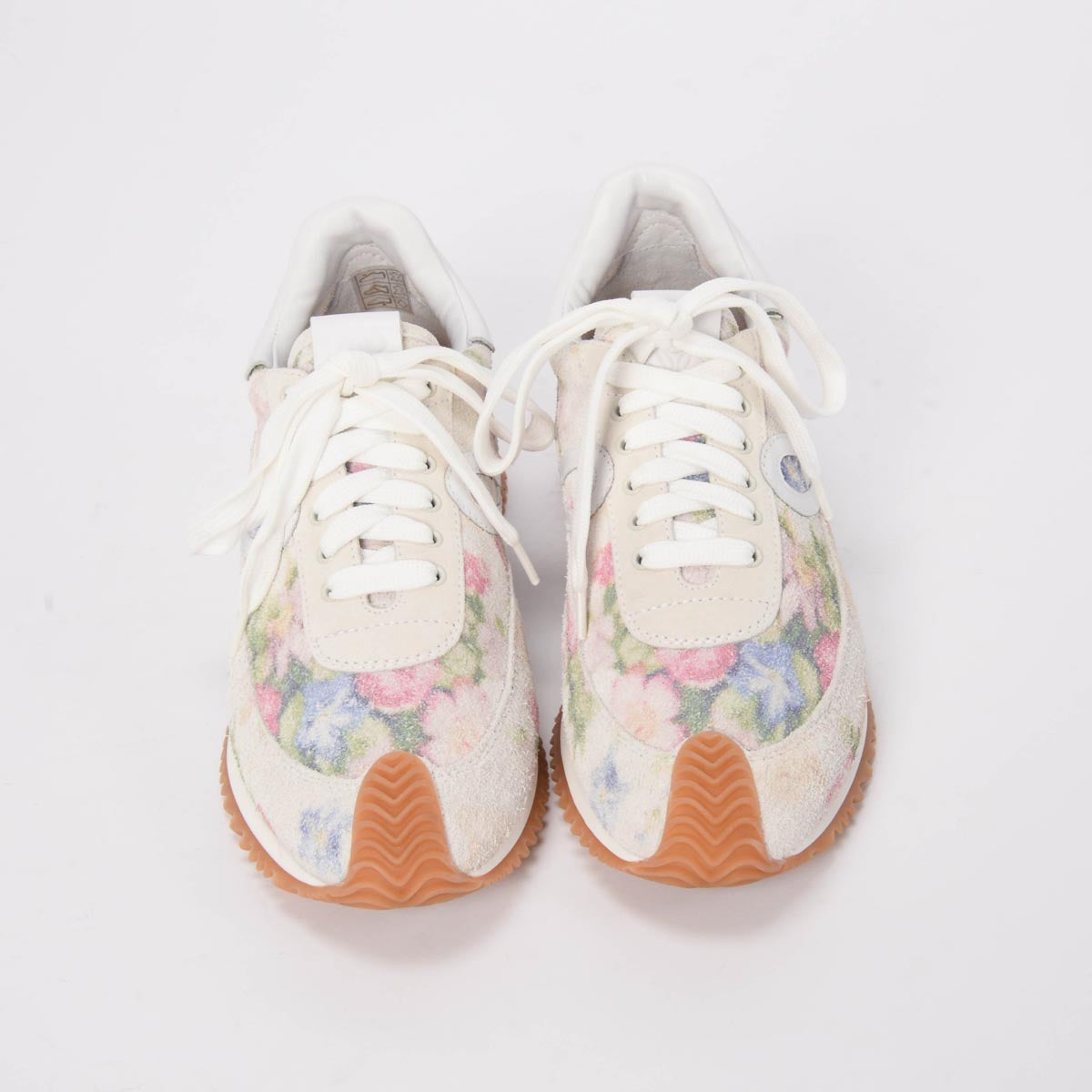 Loewe Floral Print Suede Flow Runner Sneakers 37