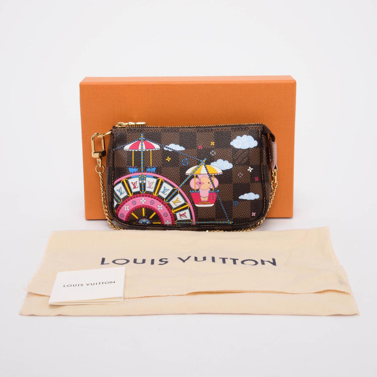 Louis Vuitton Damier Ebene Big Wheel Mini Pochette Accessoires