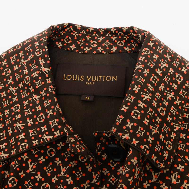 Louis Vuitton Brown Monogram Mackintosh Coat FR 38 - Blue Spinach