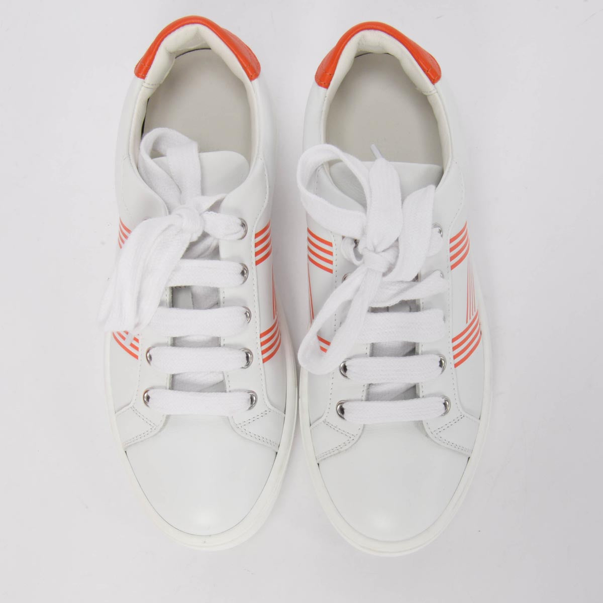 Hermes White Calfskin Avantage Sneakers 36.5