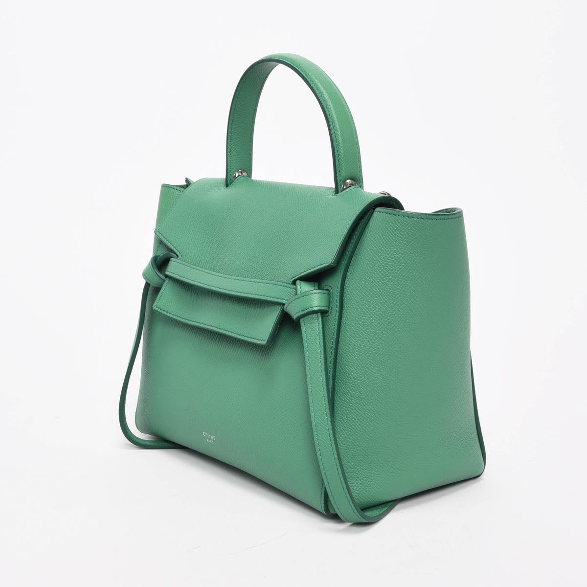 Celine Pop Green Grained Calfskin Micro Belt Bag