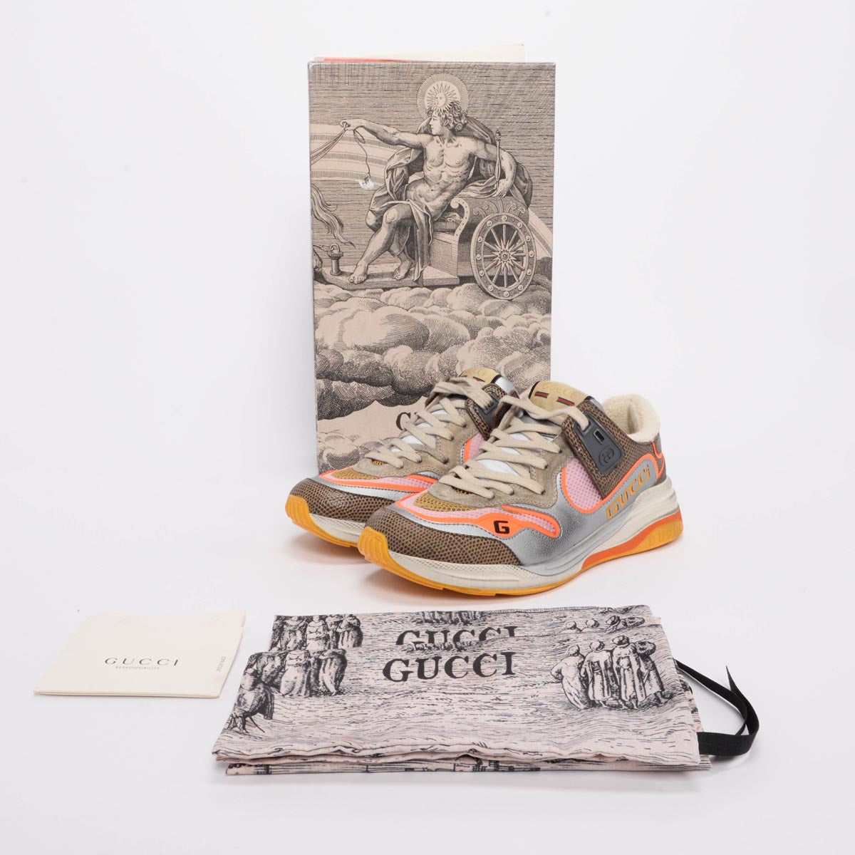 Gucci Grey Tejus Printed Ultrapace Sneakers 38