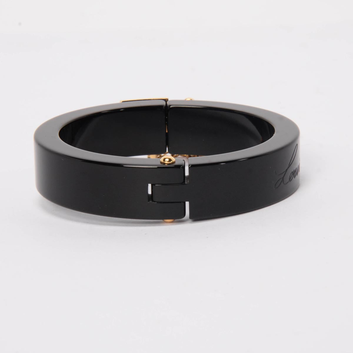 Louis Vuitton Black Resin Lock Me Bracelet
