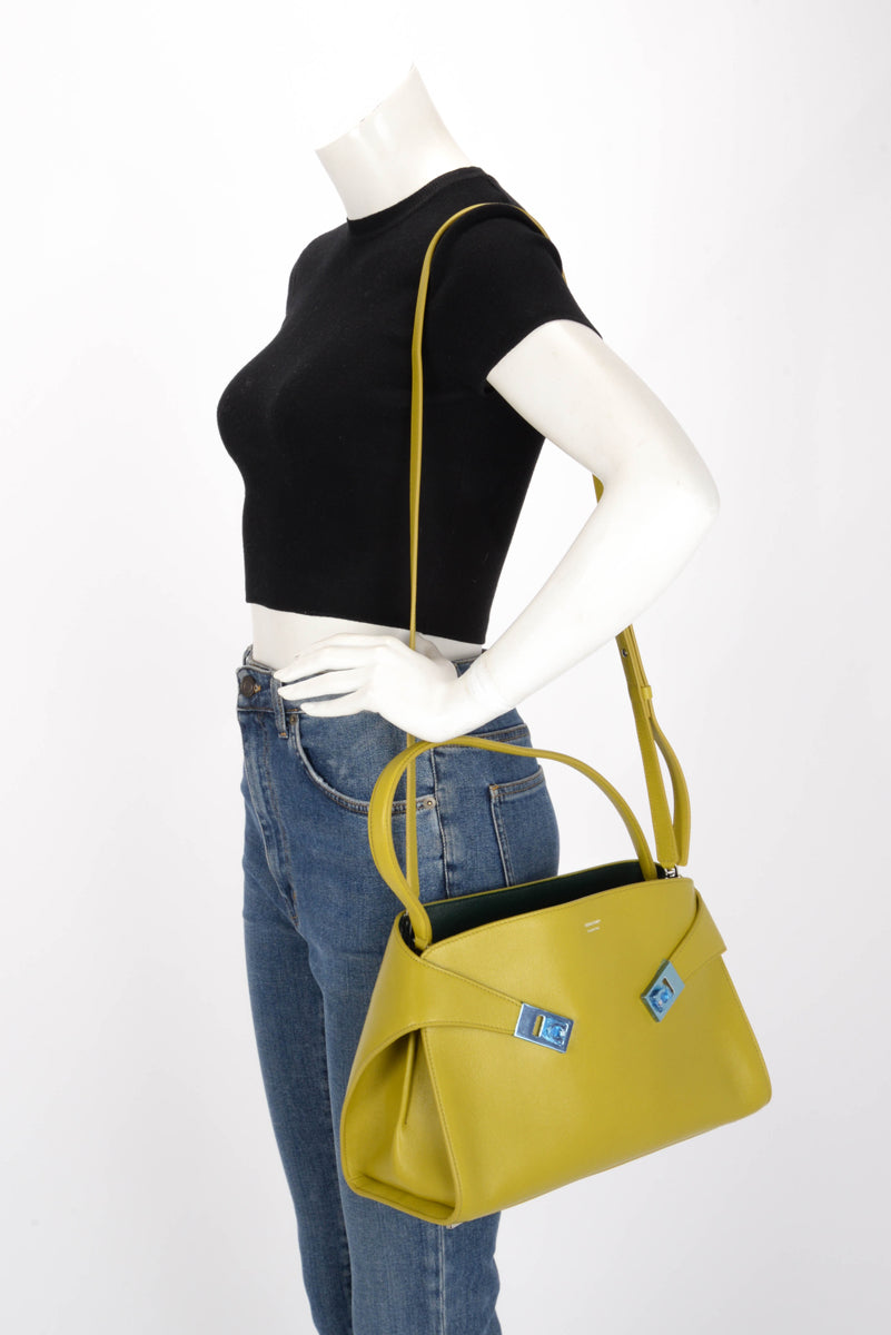 Ferragamo Bi-Colour Calfskin Medium Hug Soft Shoulder Bag