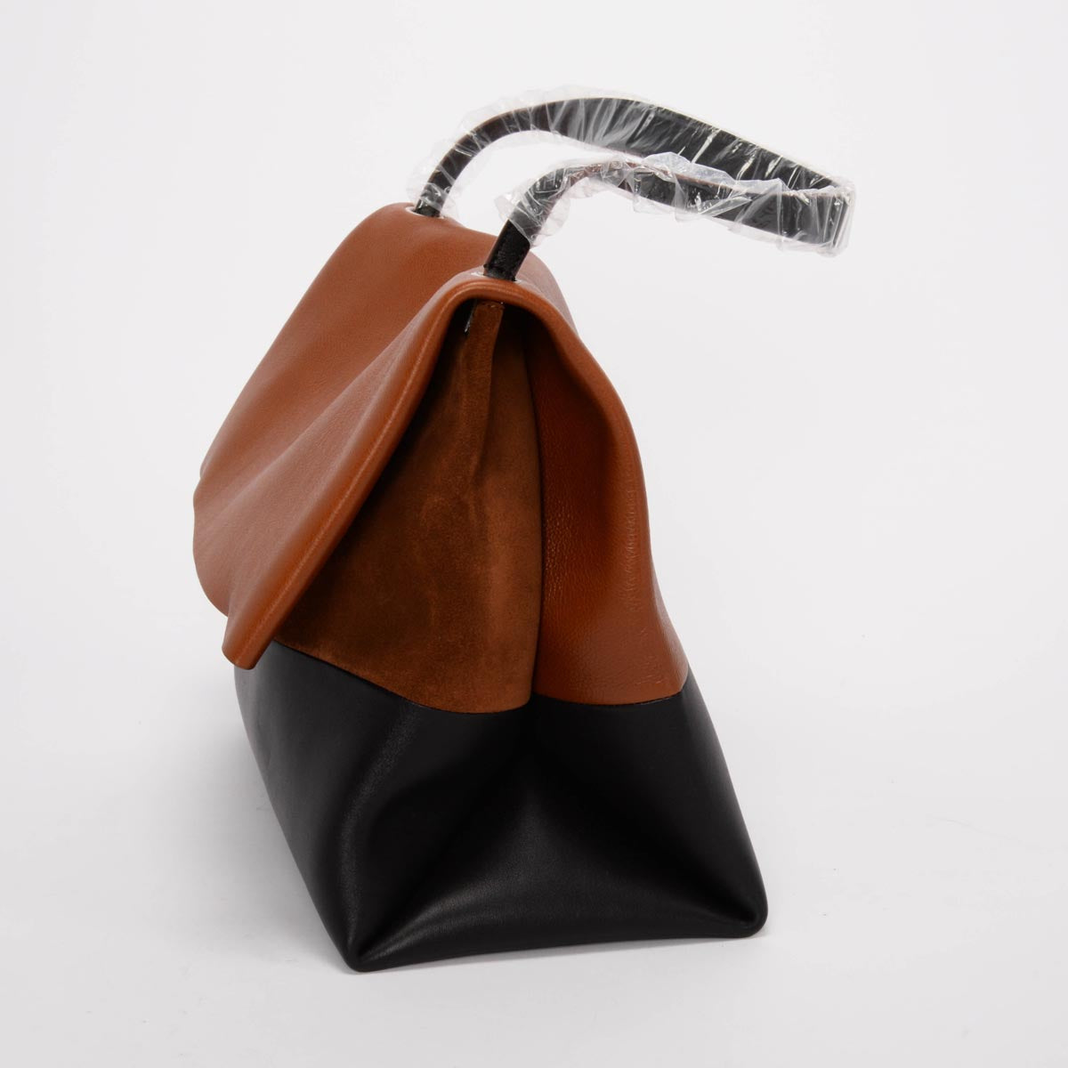 Celine Tan & Black Calfskin All Soft Shoulder Bag