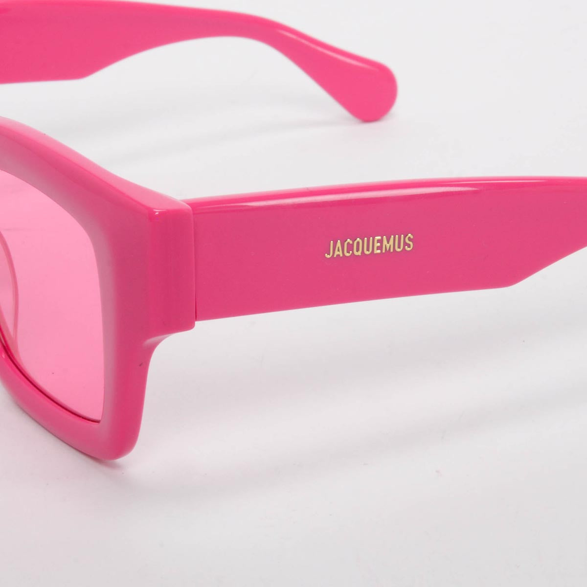 Jacquemus Pink Rectangle Frame Sunglasses