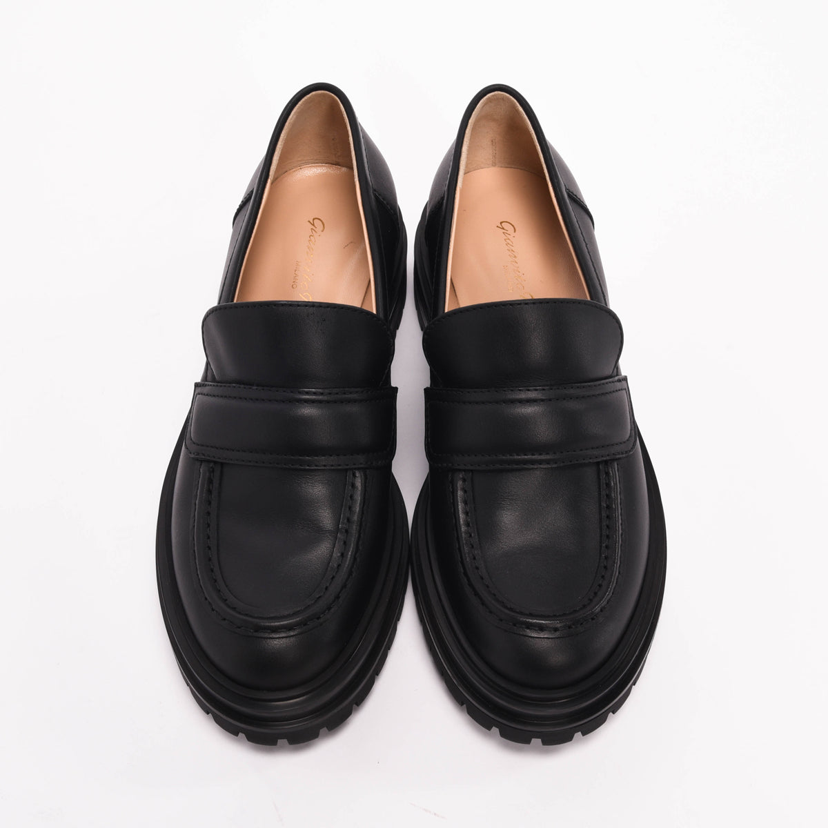 Gianvito Rossi Black Nappa Thierry Loafers 36