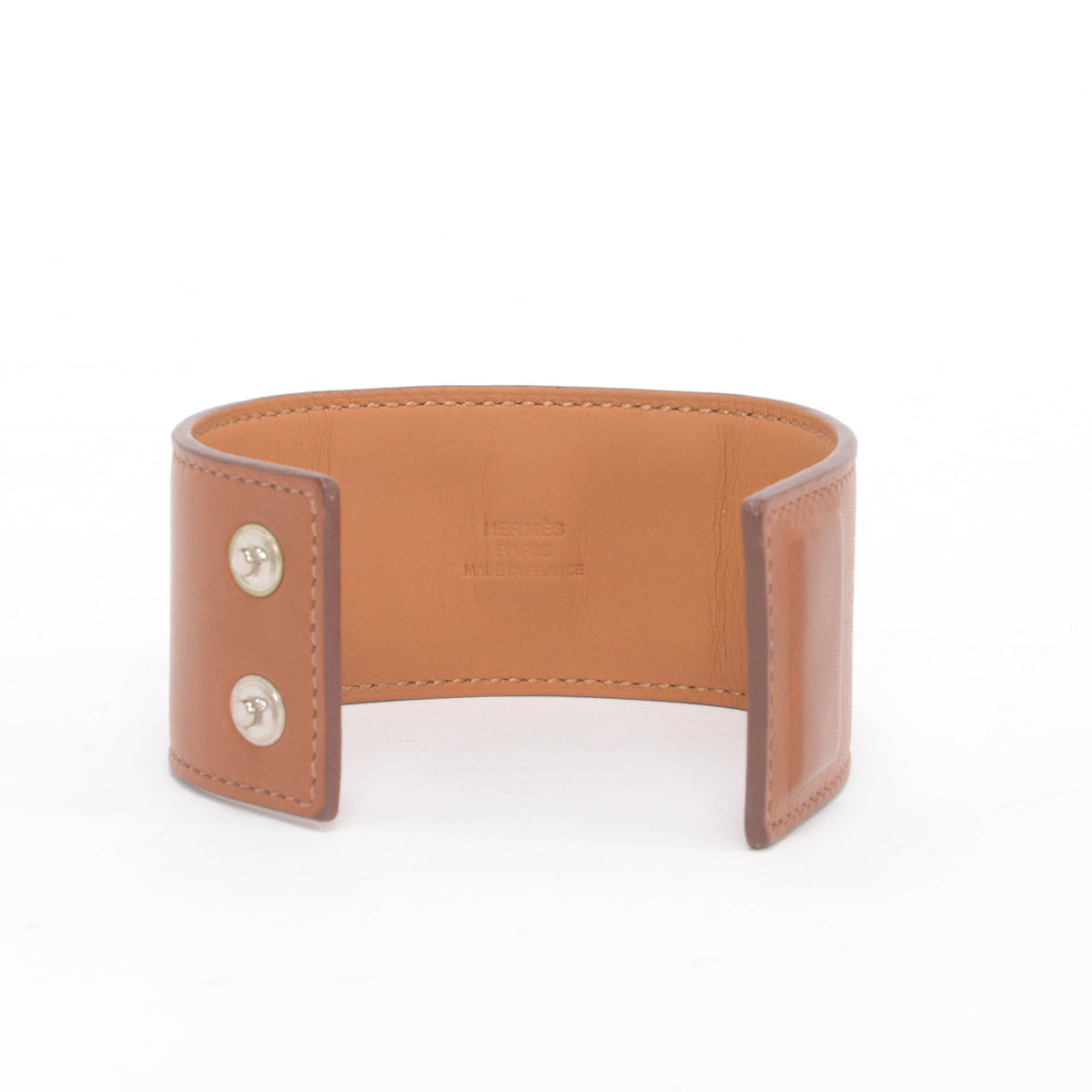 Hermes Cognac Leather Collier de Chien Shadow Bracelet