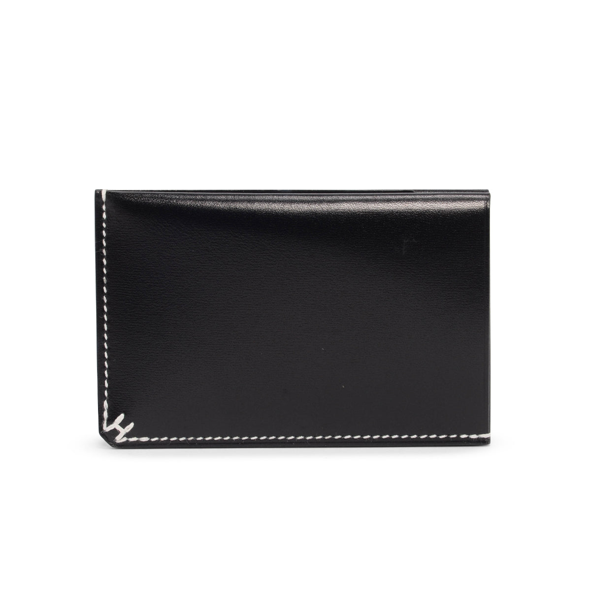 Hermes Black Box Calf H Sellier Card Holder