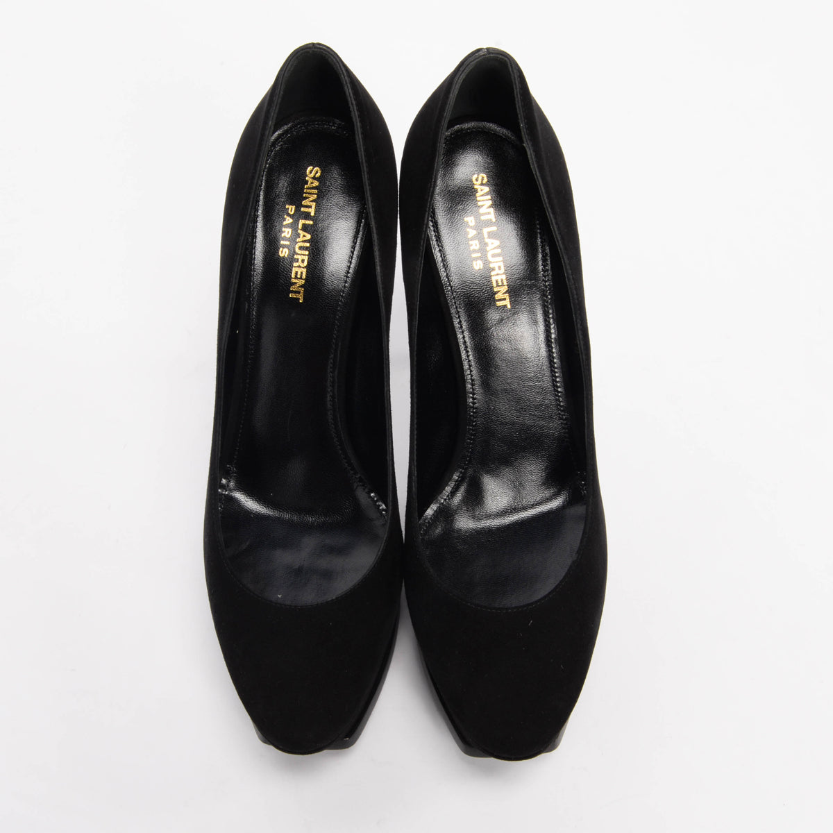 Saint Laurent Black Suede Tribute Pumps 40