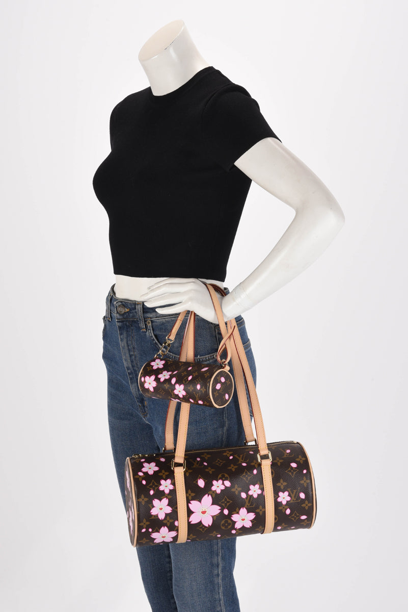Louis Vuitton x TM Cherry Blossom Monogram Papillon 30 + Mini Pouch