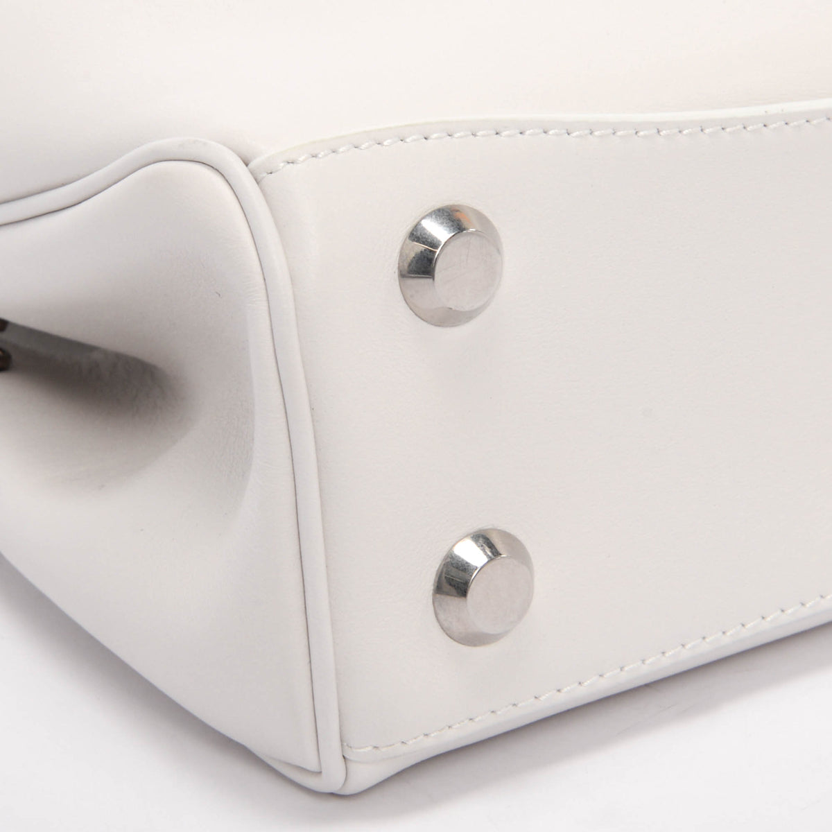 Balenciaga White Smooth Calfskin Mini Rodeo Bag