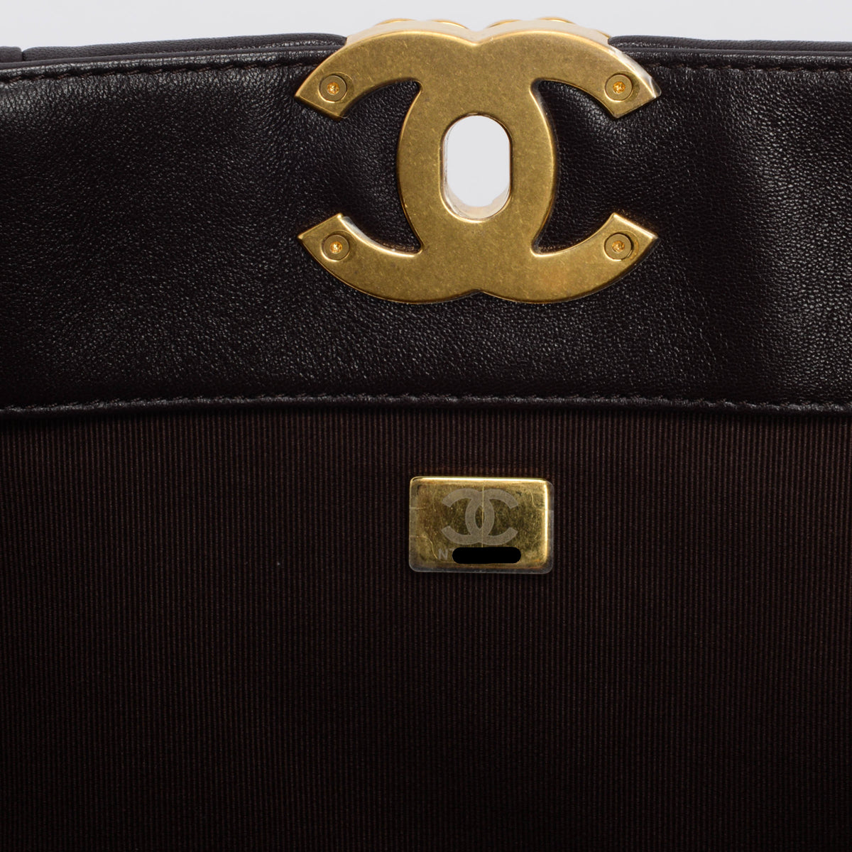 Chanel Aubergine Quilted Lambskin 19 East West Shopping Tote
