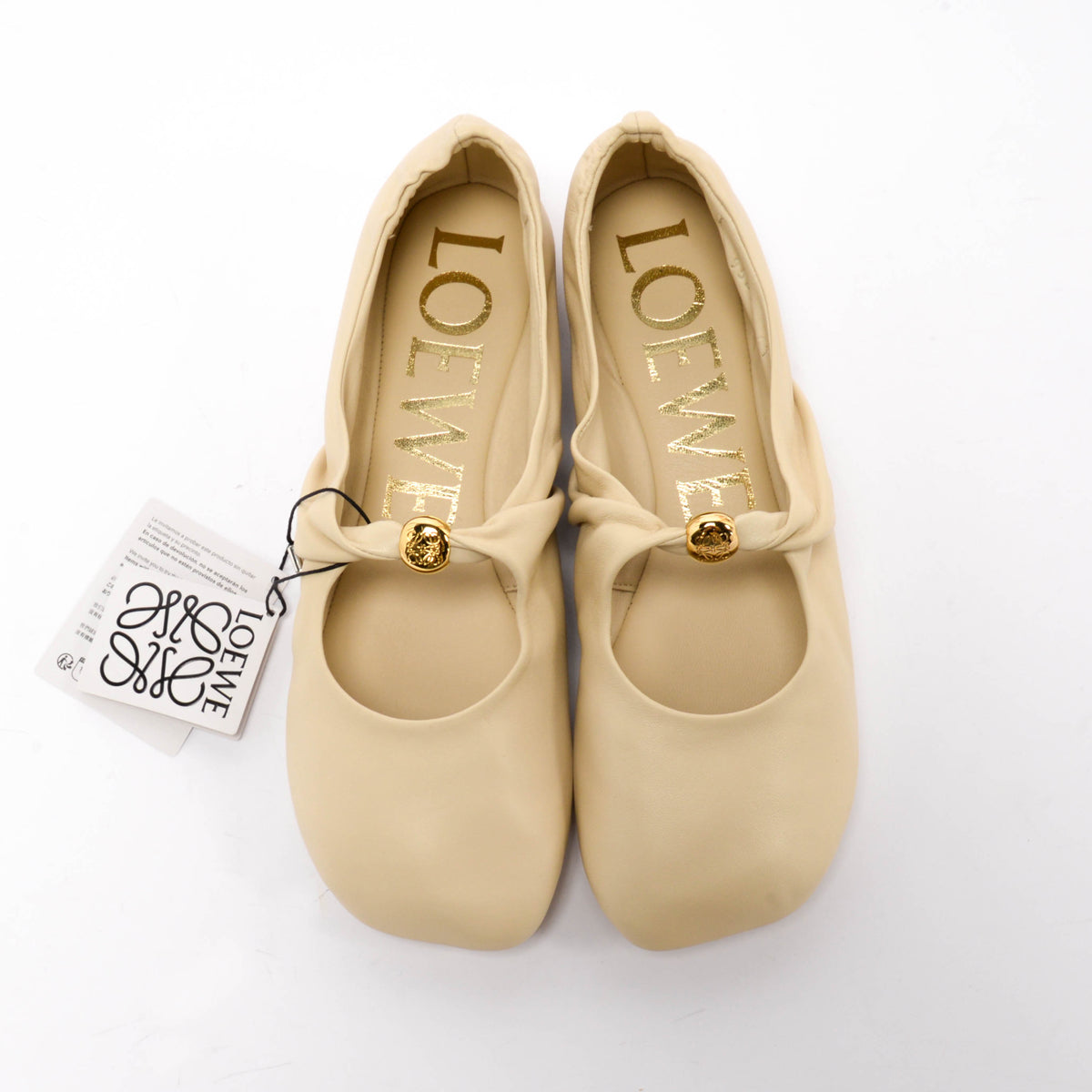 Loewe Dough Nappa Pebble Soft Ballerina Flats 41