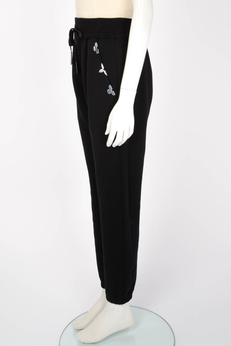 Louis Vuitton Black Cotton Jersey Monogram Accent Tracksuit XS