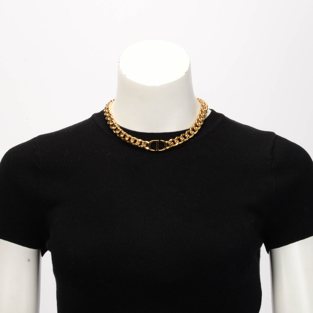 Dior Gold Metal 30 Montaigne Choker Necklace