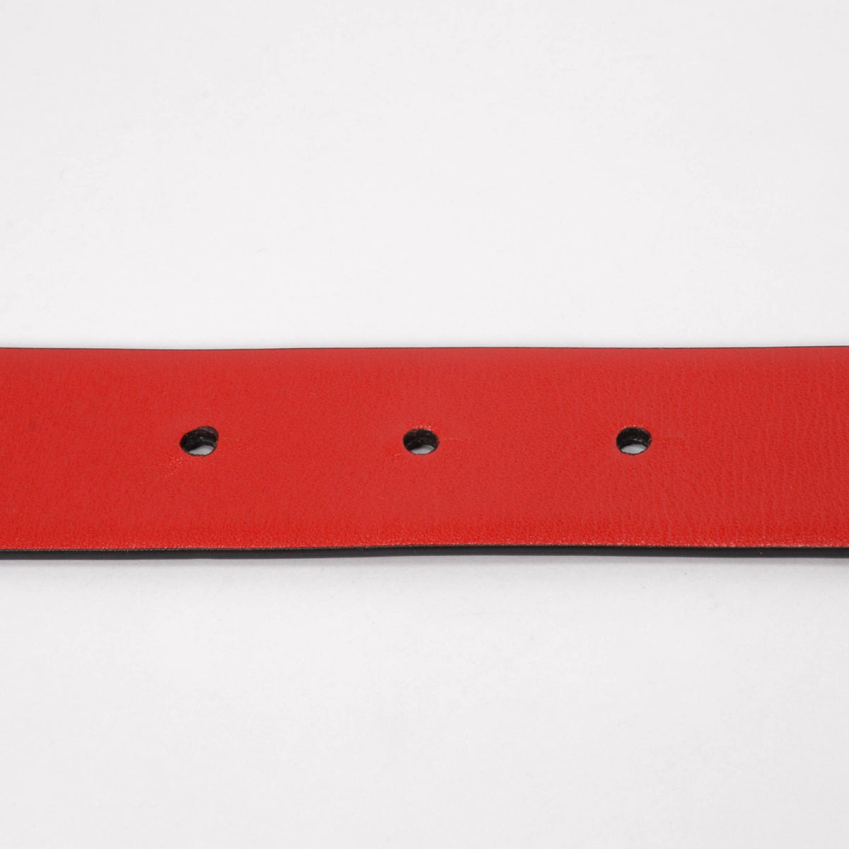 Valentino Red & Burgundy Glossy Calfskin Vlogo Reversible Belt