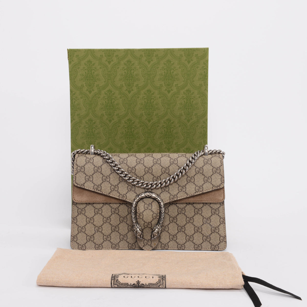 Gucci Beige GG Supreme Small Dionysus Bag