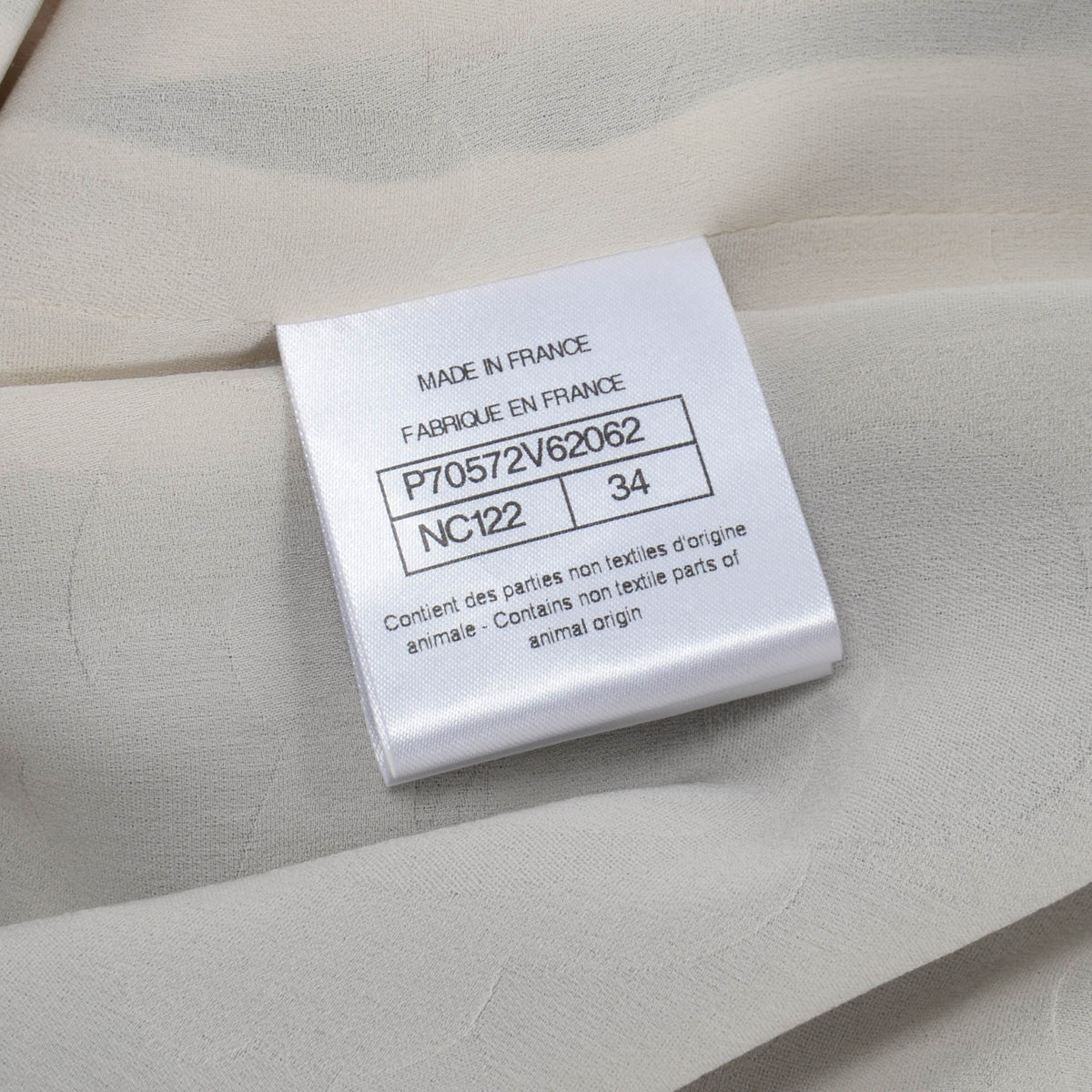 Chanel Ivory Silk CC Print Tunic Dress FR 34