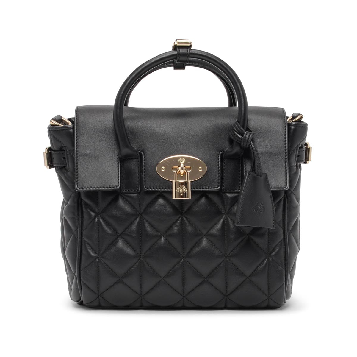 Mulberry Cara Delvigne Black Quilted Mini Backpack