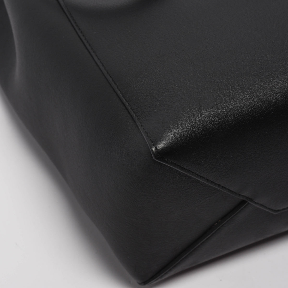 Celine Black Smooth Calf Vertical Cabas Tote