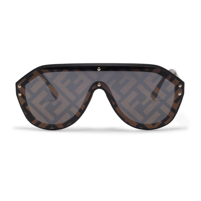Fendi Black Zucca Print Sunglasses