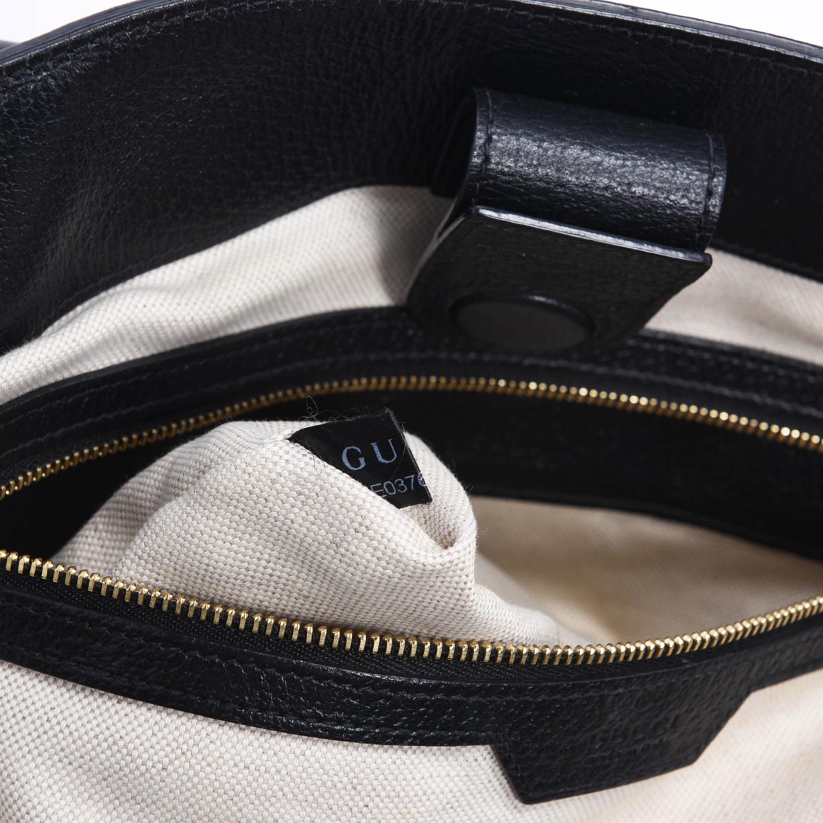 Gucci Black GG Denim Ophidia Tote