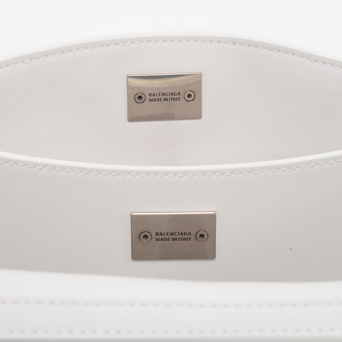 Balenciaga White Smooth Calfskin Mini Rodeo Bag