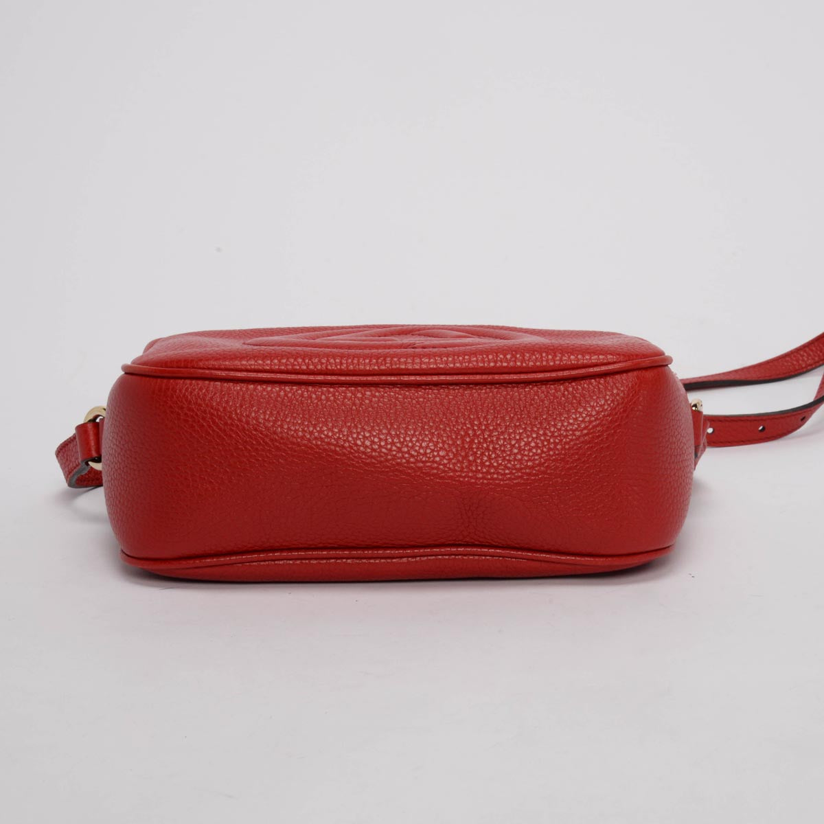 Gucci Red Grained Calfskin Soho Disco Bag