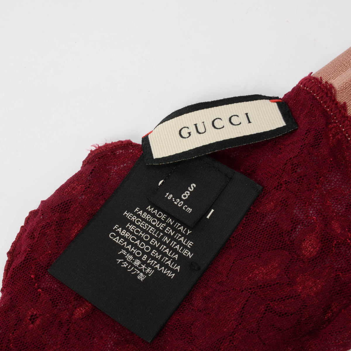 Gucci Burgundy Lace Ankle Socks