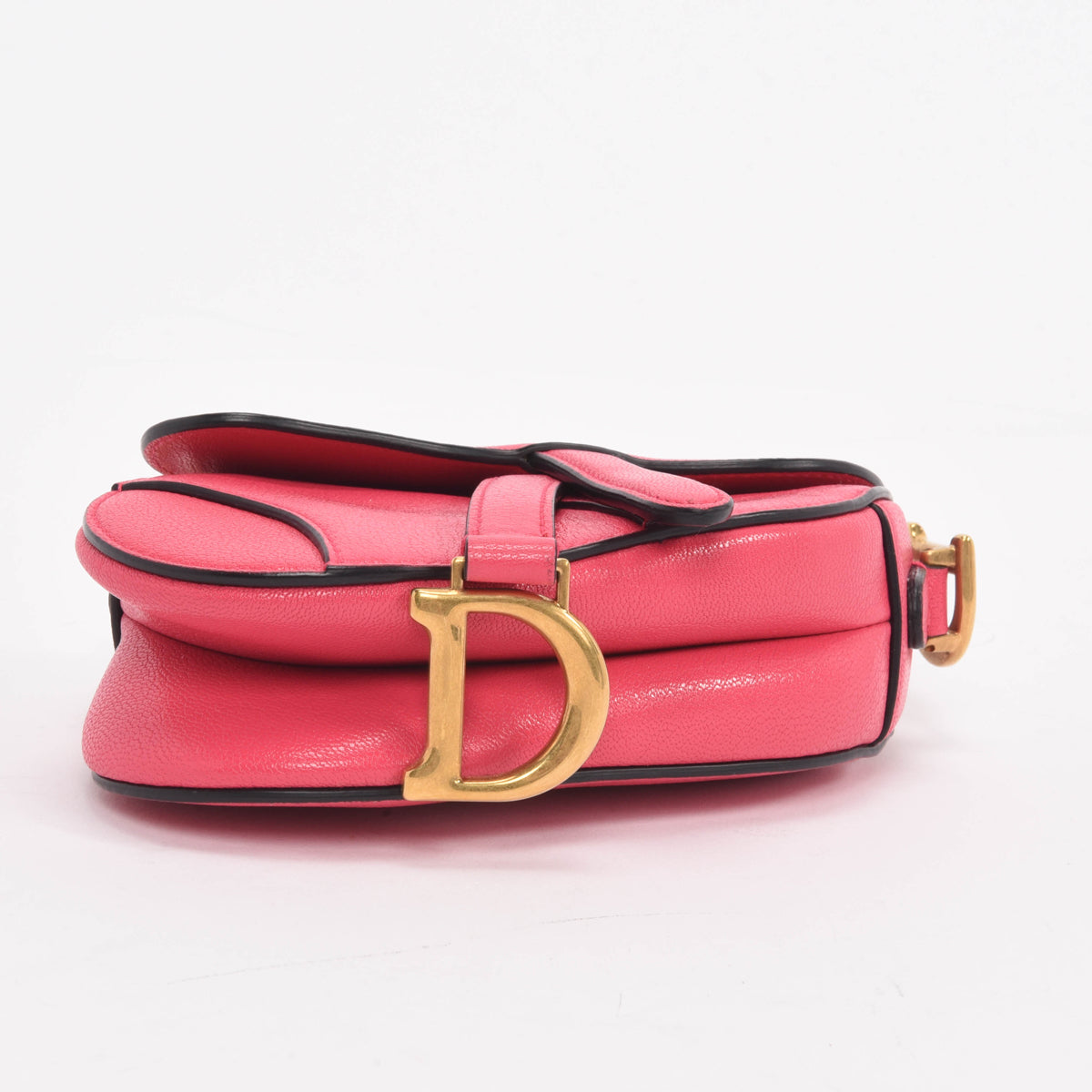 Dior Fuschia Goatskin Micro Saddle Bag