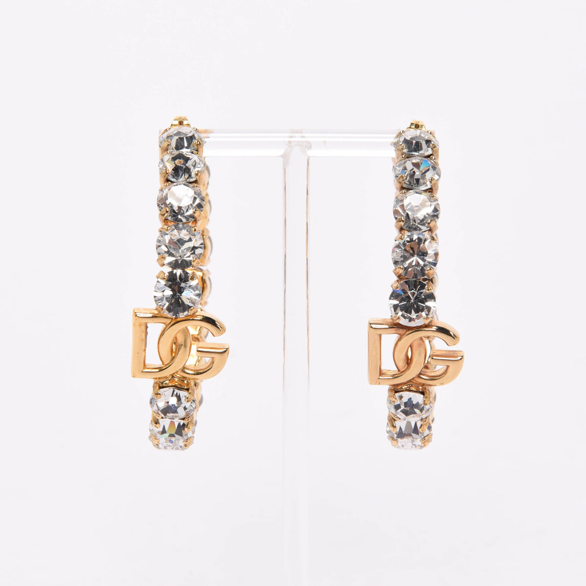 Dolce & Gabbana Gold Crystal Creolla Earrings