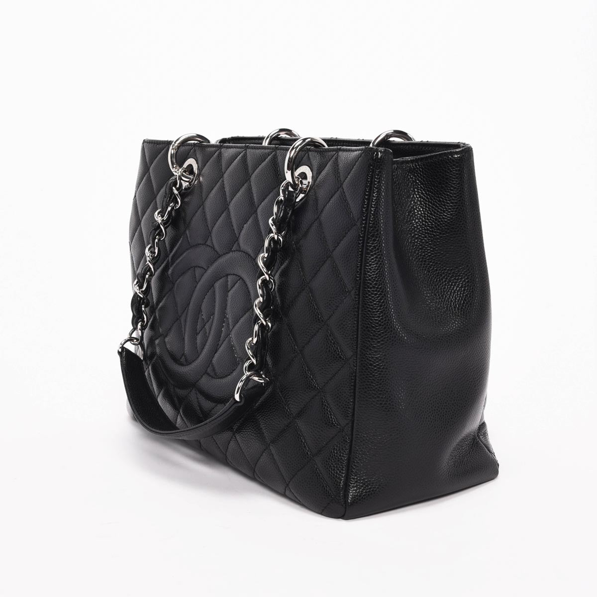 Chanel Black Quilted Caviar Grand Shopping Tote