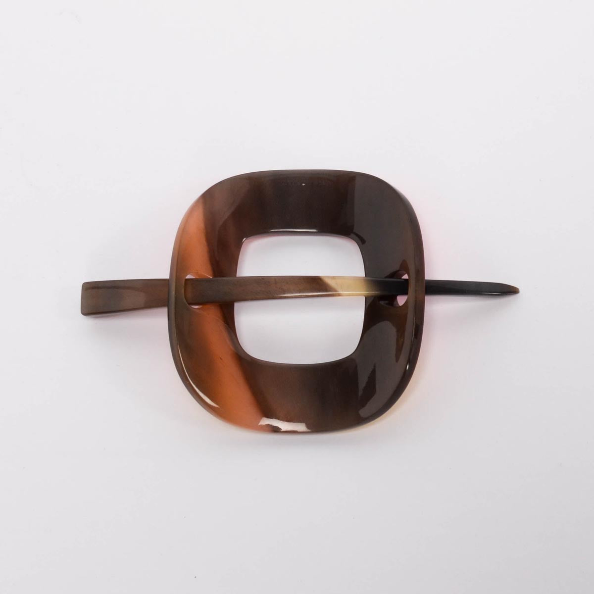 Hermes Sunset Buffalo Horn Lacquer Hair Pin