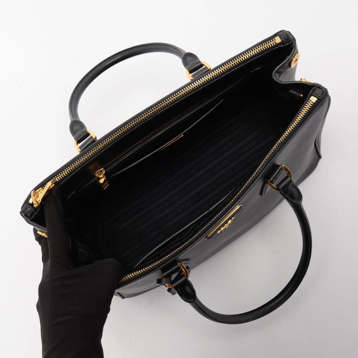 Prada Black Saffiano Large Galleria Tote