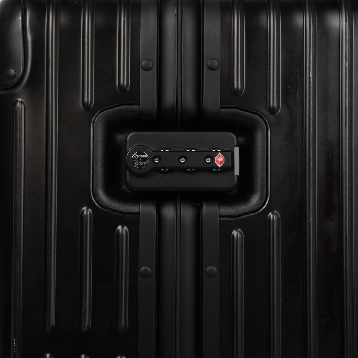 Rimowa Black Aluminium Trunk Plus Rolling Luggage