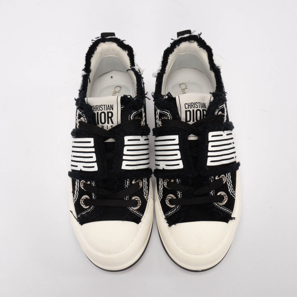 Dior Black Canvas Walk'N'Dior Sneakers 36