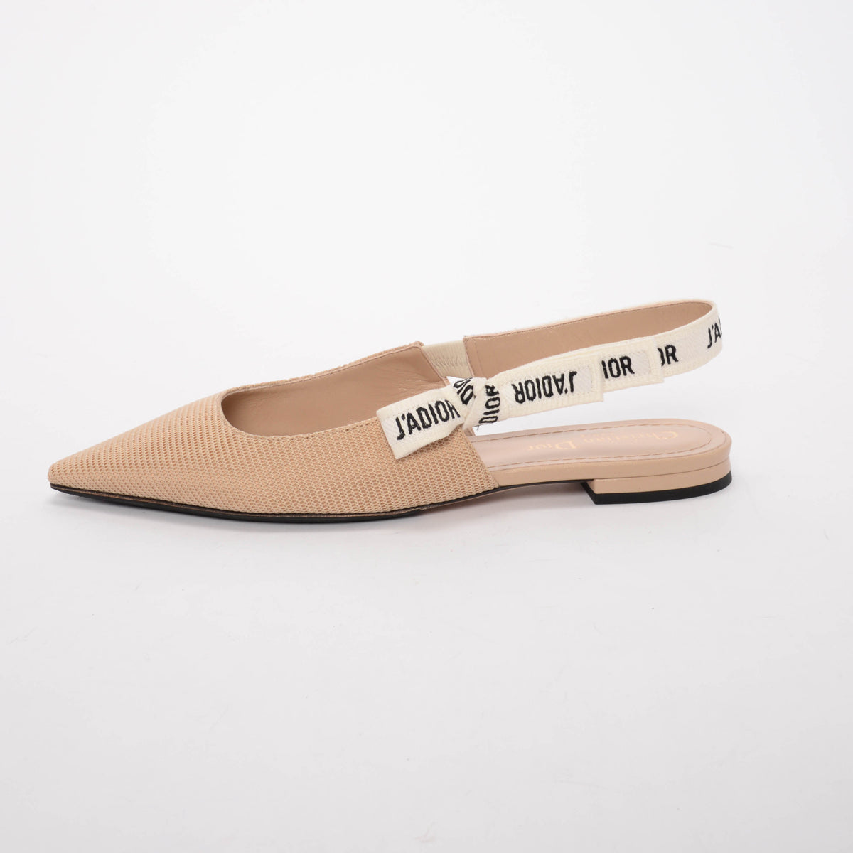 Dior Nude Technical Fabric J' Adior Slingback Flats 39
