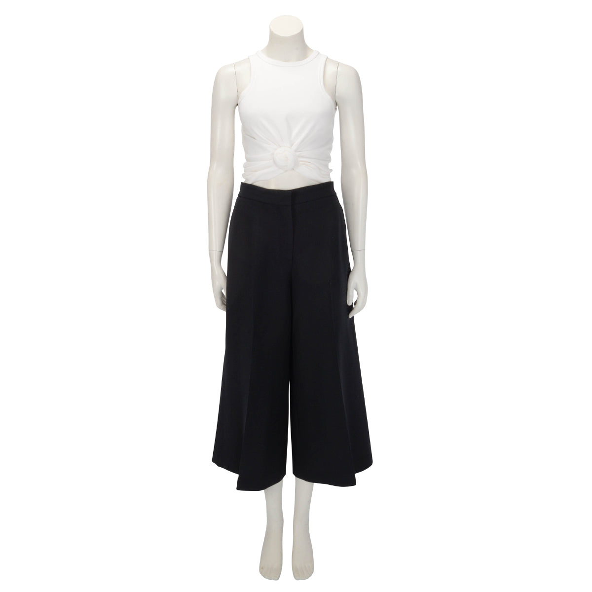Dior Black Wool & Silk Cropped Pants FR 40