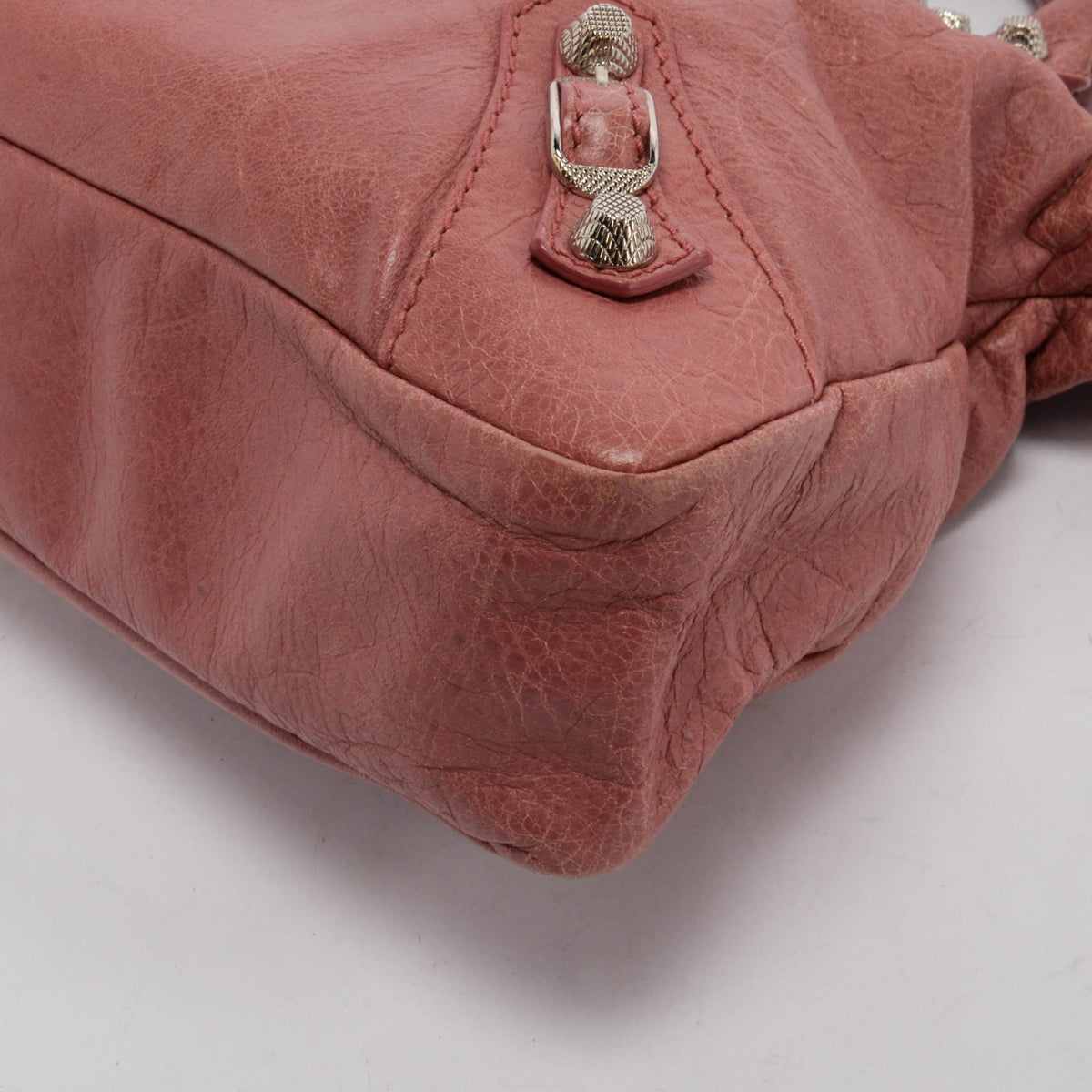 Balenciaga Rose Bruyere Lambskin Giant 12 Town Bag