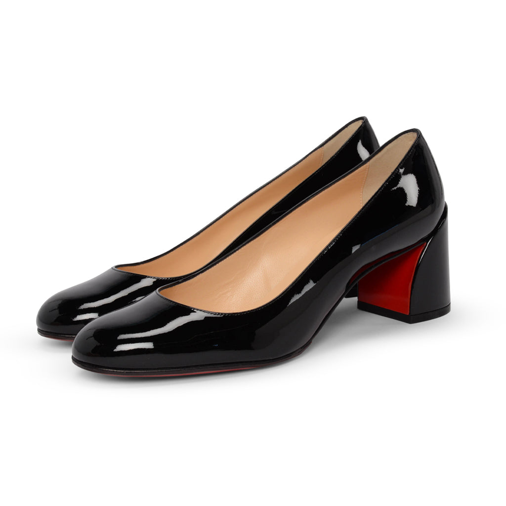 Christian Louboutin Black Patent Miss Sab Pumps 38.5