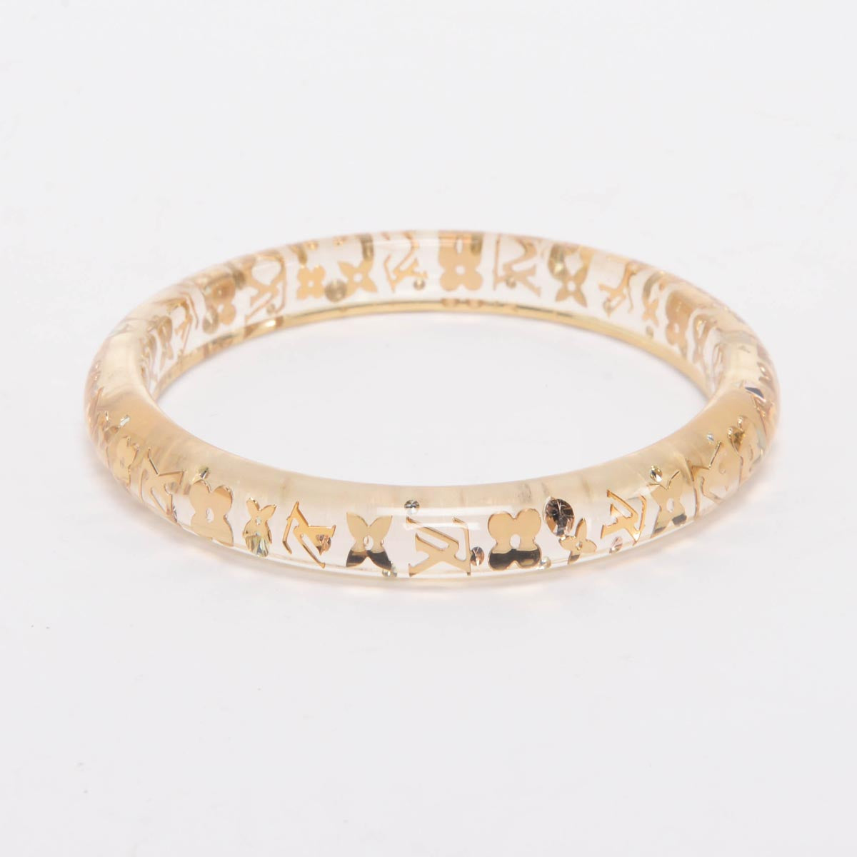 Louis Vuitton Clear Resin Monogram Inclusion Bangle