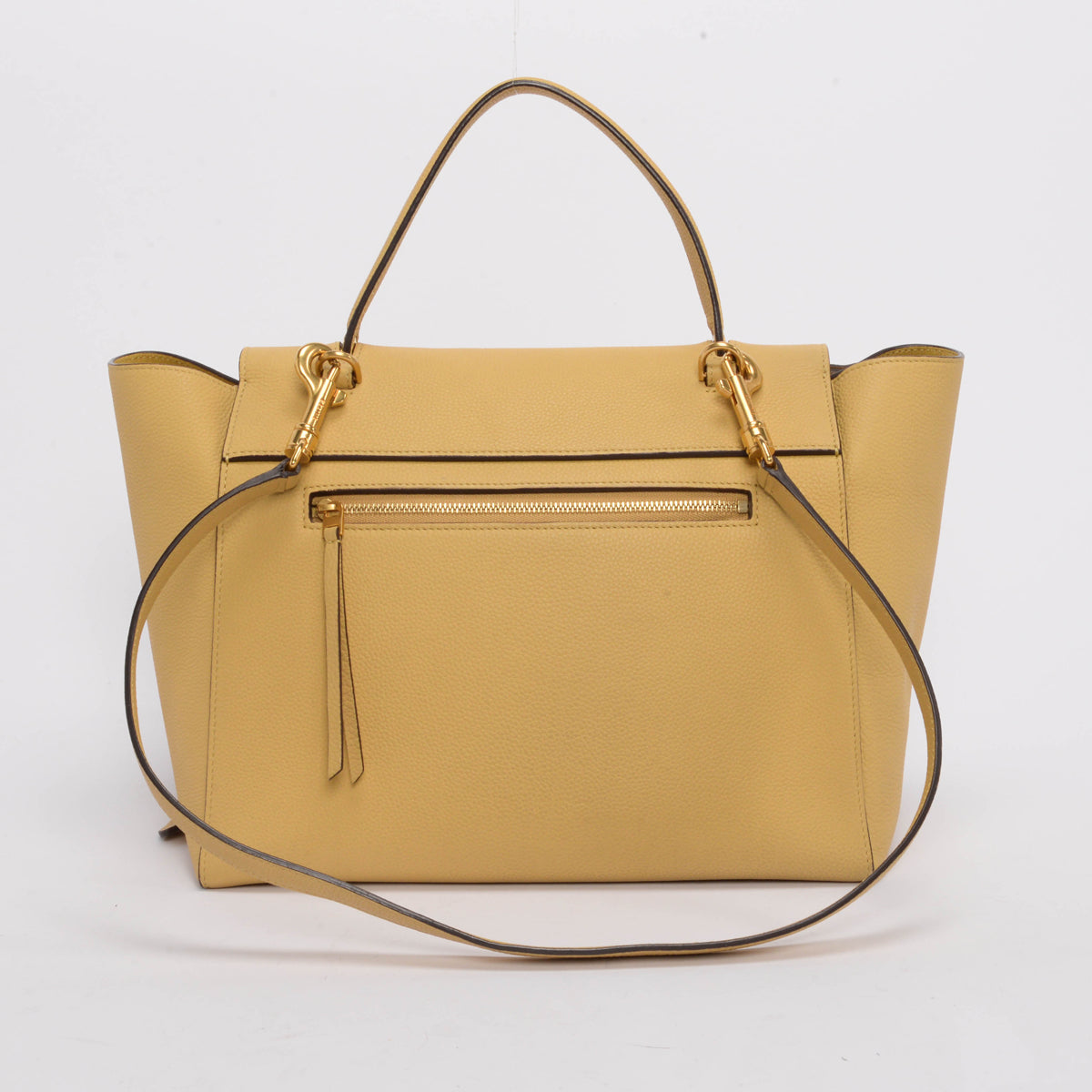 Celine Mustard Grained Calfskin Mini Belt Bag