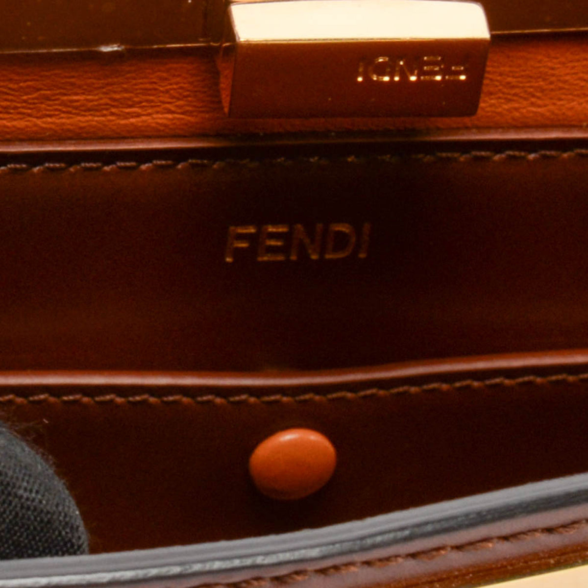 Fendi Brown Ombre Shiny Nappa Peekaboo ISeeU East-West Bag