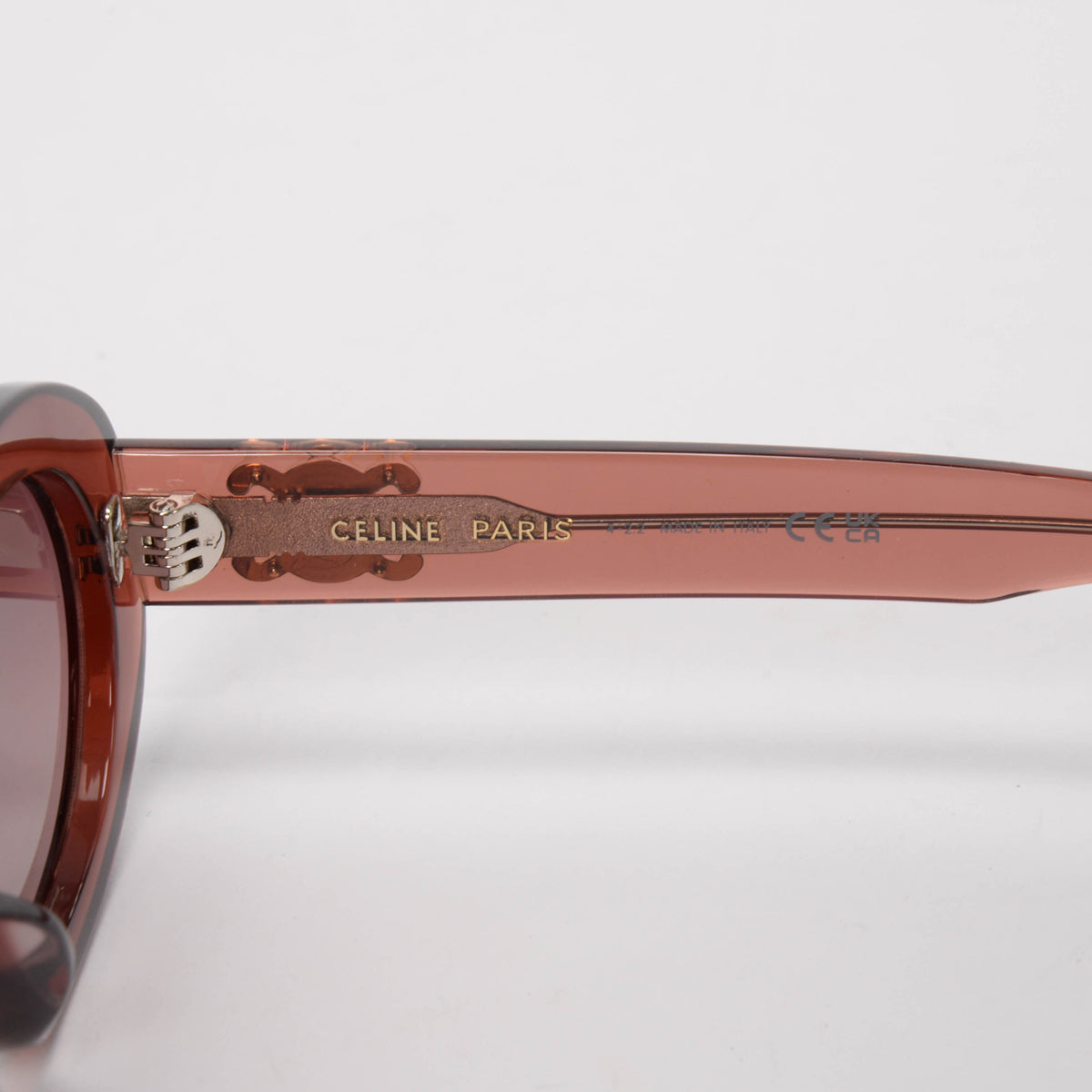 Celine Burgundy Triomphe Oval Sunglasses