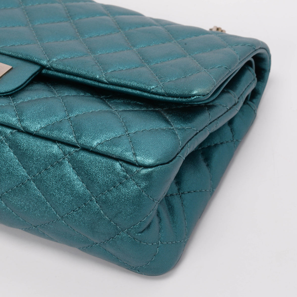 Chanel Teal Metallic Calfskin 2.55 Reissue 225 Bag