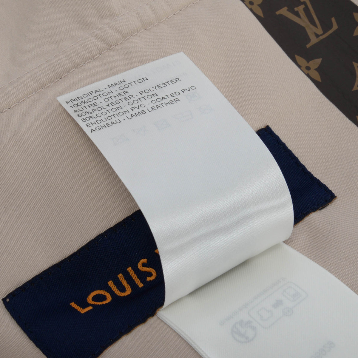 Louis Vuitton Beige Monogram Cotton Windbreaker Jacket FR 34