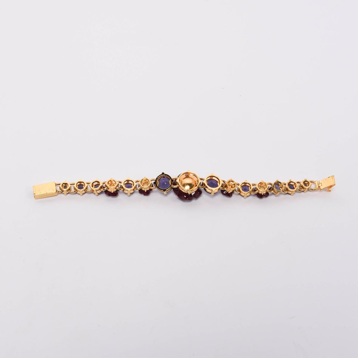 Prada Red & Purple Crystal Rose Bracelet