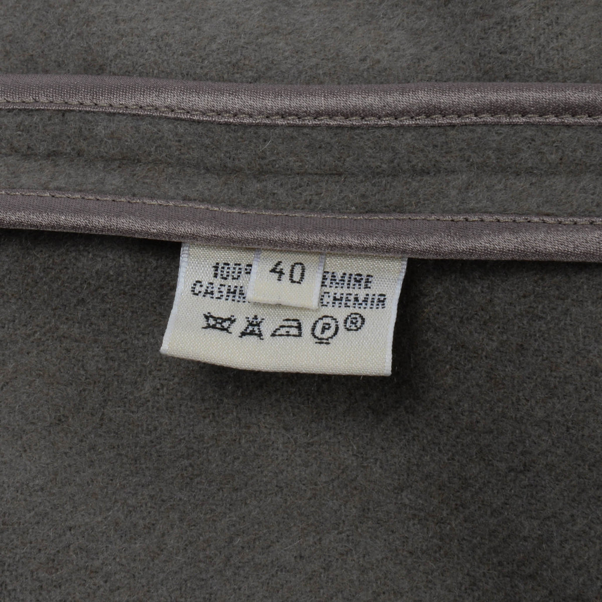 Hermes Grey Cashmere Double Layer Open Coat FR 40